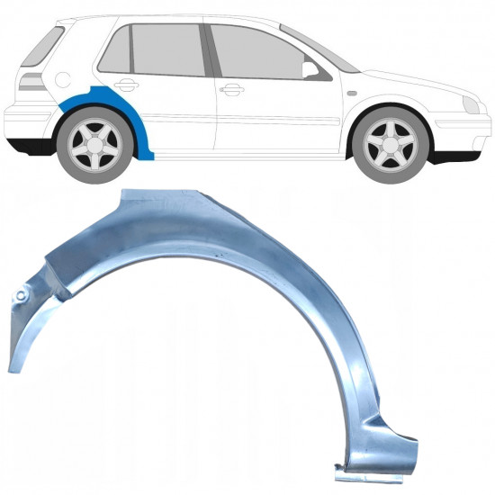 VW GOLF 4 1997- 5 DEUR WIELKAST REPARATIE PANEEL / RECHTS