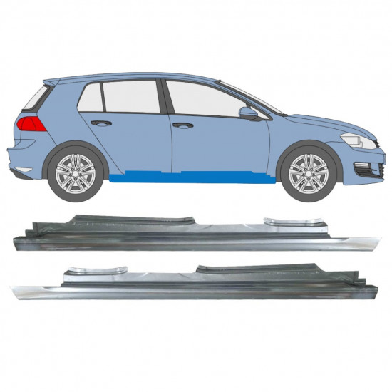 VW GOLF 7 2012- 5 DEUR DORPEL REPARATIEPANEEL / SET