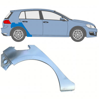 Reparatiepaneel achterspatbord voor VW Golf 7 2012- / Rechts 8364