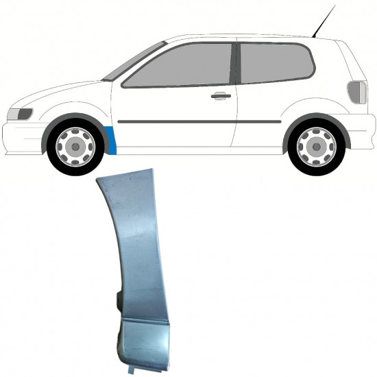 Reparatiepaneel voorspatbord voor VW Polo 1994-1999 / Links 9106