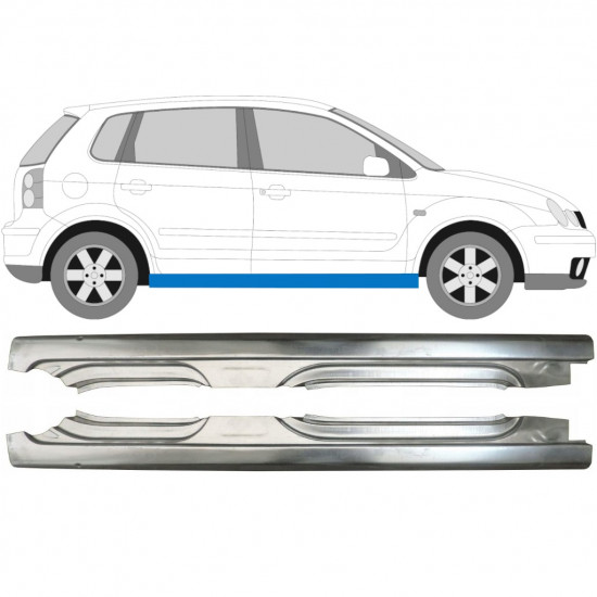 Reparatie dorpel voor VW Polo 2001-2009 / Links + Rechts / Set 10095