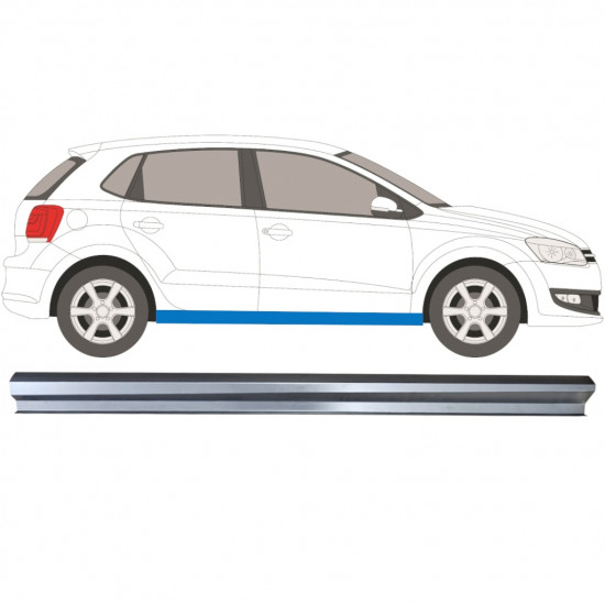 Reparatie dorpel voor Volkswagen Polo 2009-2017 / Rechts 12908