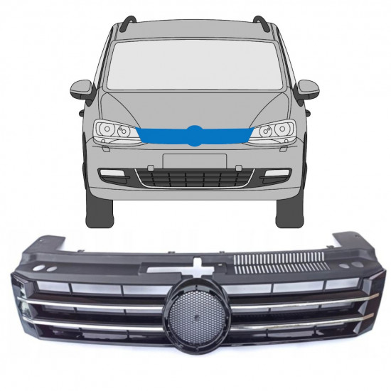 VOLKSWAGEN SHARAN 2010- GRILLE