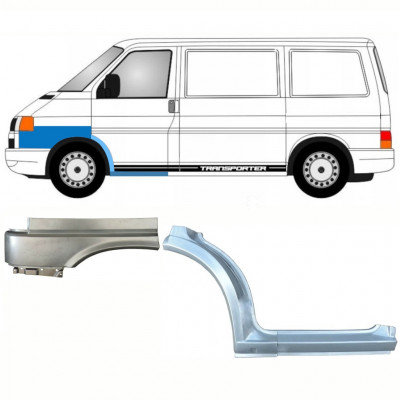 VW T4 1996- VOORWIELKAST REPARATIEPANEEL + VOORZIJDE FENDER + DORPEL REPARATIEPANEEL / SET / LINKS