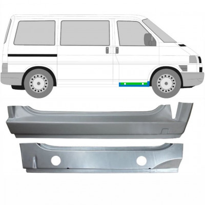 Binnen + buiten reparatiepaneel voor dorpel voor VW Transporter T4 1990-2003 / Rechts / Set 9905