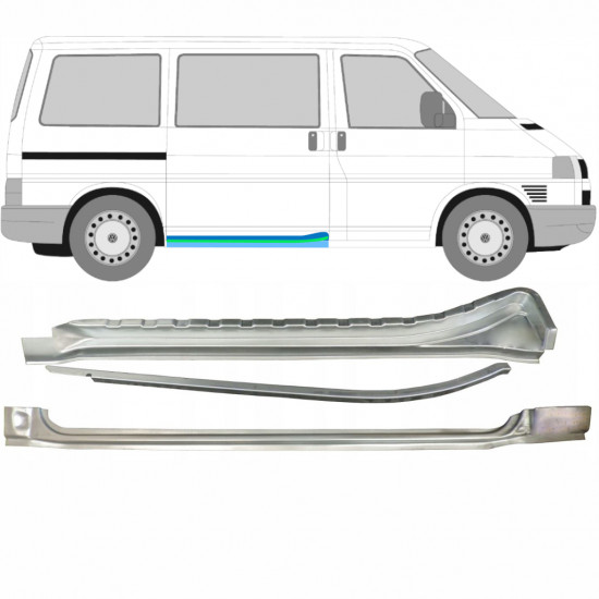 VW T4 1990-2003 SCHUIFDEUR DORPEL REPARATIEPANEEL / SET / RECHTS