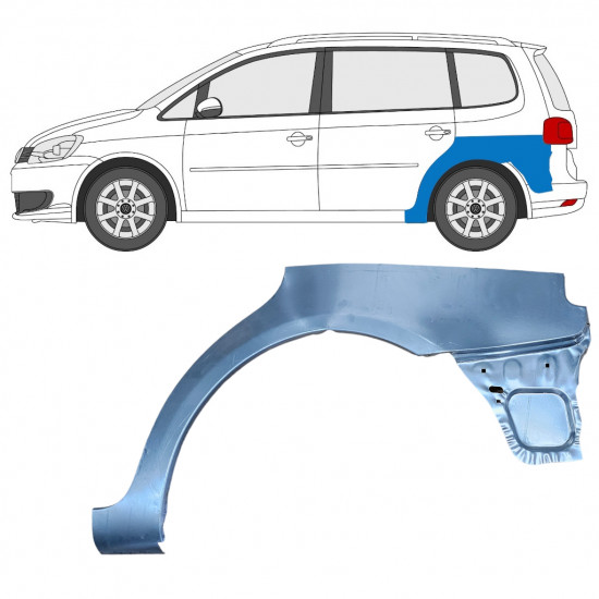 Reparatiepaneel achterspatbord voor VW Touran 2010-2015 / Links 8195