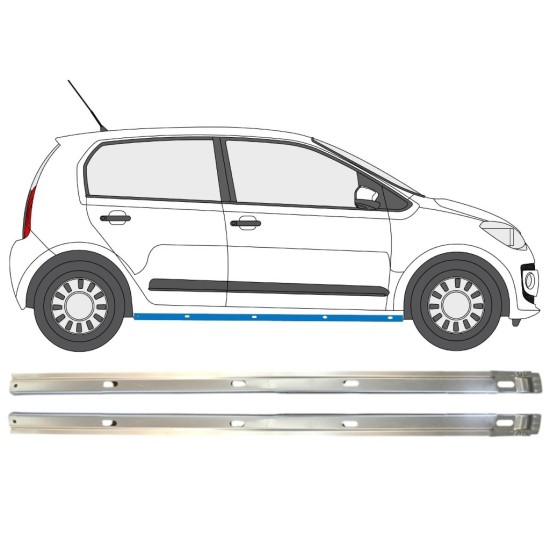 Binnenste reparatie dorpel voor Volkswagen UP! 2011- / Links + Rechts / Set 14859 Binnenste reparatie dorpel voor Volkswagen UP! 2011- / Links + Rechts / Set 14859