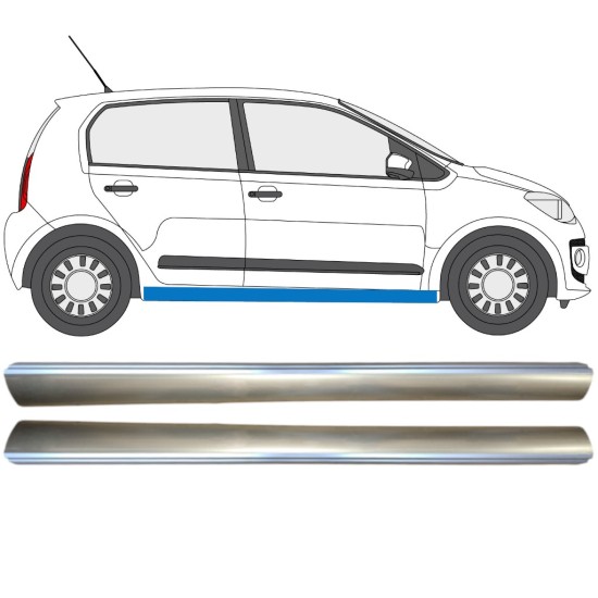 Reparatie dorpel onderste deel voor Volkswagen UP! 2011- / Links + Rechts / Set 14820 Reparatie dorpel onderste deel voor Volkswagen UP! 2011- / Links + Rechts / Set 14820