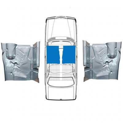 Reparatiepaneel voorste vloer voor Mercedes W123 1975-1985 / Links + Rechts / Set 9866