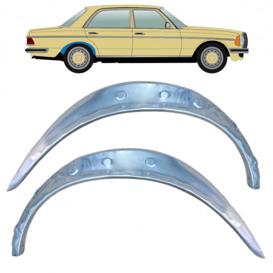 Binnenste reparatiepaneel achter wielkast voor Mercedes W123 1975-1985 / Links + Rechts / Set 9838