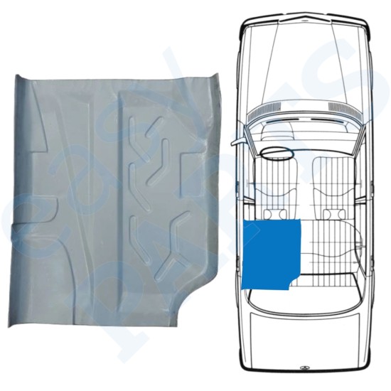 Reparatiepaneel achter vloer voor Mercedes W123 1975-1985 / Links 16049