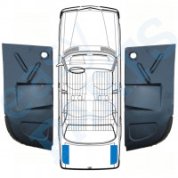 Plaatwerk kofferbakvloer voor Mercedes W123 1975-1985 / Links + Rechts / Set 10353