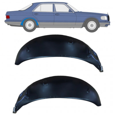 Binnenste reparatiepaneel achter wielkast voor Mercedes S-class 1979-1991 / Links + Rechts / Set 10533