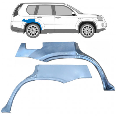 Reparatiepaneel achterspatbord voor Nissan X-TRAIL 2007-2014 / Links + Rechts / Set 9586