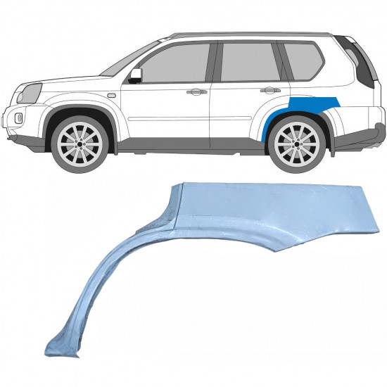 Reparatiepaneel achterspatbord voor Nissan X-TRAIL 2007-2014 / Links 6845