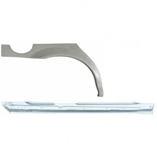 Reparatiepaneel dorpel + achterspatbord voor Jaguar X-Type 2001-2009 / Rechts / Set 12620