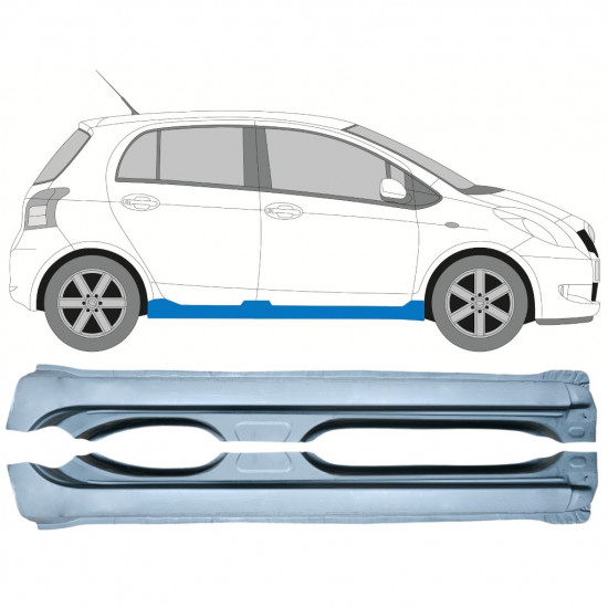 Reparatie dorpel voor Toyota Yaris 2006-2011 / Links + Rechts / Set 10015