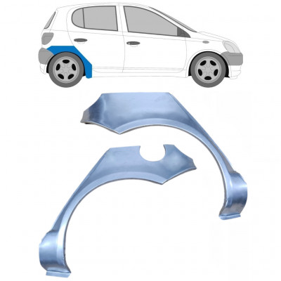 Reparatiepaneel achterspatbord voor Toyota Yaris 1999-2006 / Links + Rechts / Set 9215