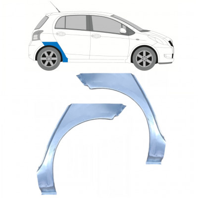 Reparatiepaneel achterspatbord voor Toyota Yaris 2006-2011 / Links + Rechts / Set 10619