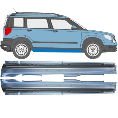 Volledige dorpel voor Skoda Yeti 2009- / Links + Rechts / Set 15977
