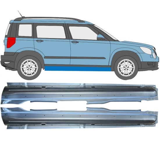 Volledige dorpel voor Skoda Yeti 2009- / Links + Rechts / Set 15977
