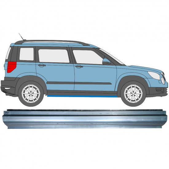 Reparatie dorpel voor Skoda Yeti 2009- / Links = Rechts (symmetrisch) 7201