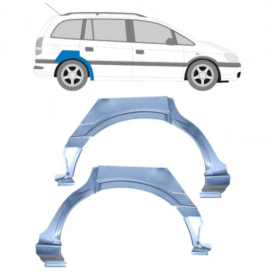 OPEL ZAFIRA 1999-2005 WIELKAST REPARATIE PANEEL / SET