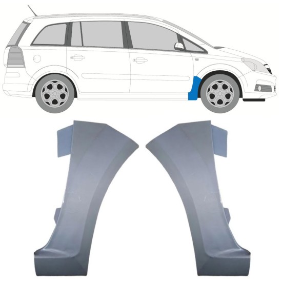 Reparatiepaneel voorspatbord voor Opel Zafira B 2005-2012 / Links + Rechts / Set 16852