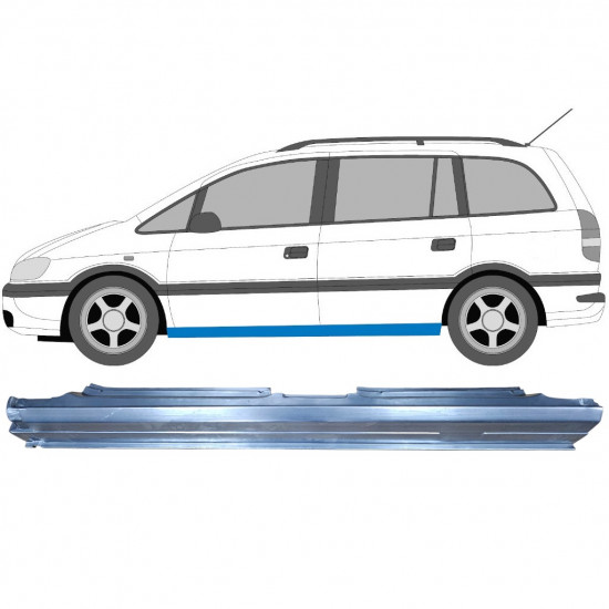 OPEL ZAFIRA 1999-2005 VOL DORPEL REPARATIEPANEEL / LINKS