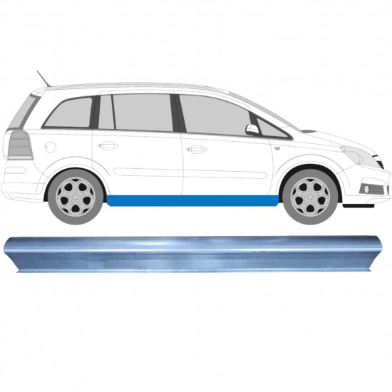 Reparatie dorpel voor Opel Zafira 2005-2012 / Links = Rechts (symmetrisch) 6901