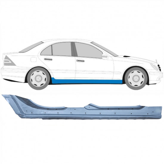 Volledige dorpel voor Mercedes C-class 2000-2007 / Rechts 5904