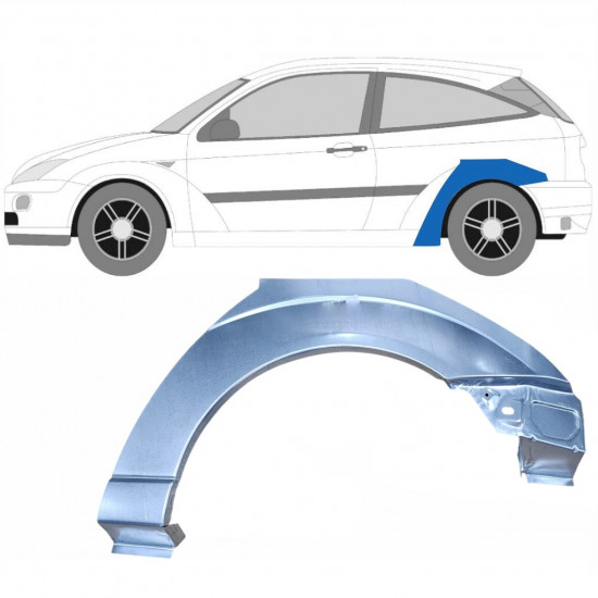 Reparatiepaneel achterspatbord voor Ford Focus 1998-2007 / Links 6285