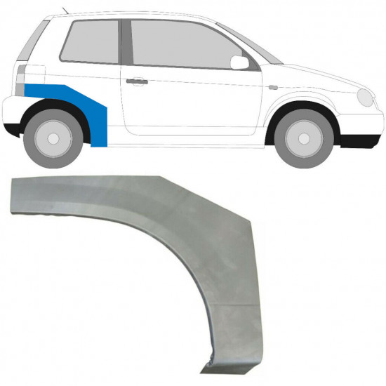 Reparatiepaneel achterspatbord voor VW Lupo Seat Arosa 1998-2005 / Rechts 5046