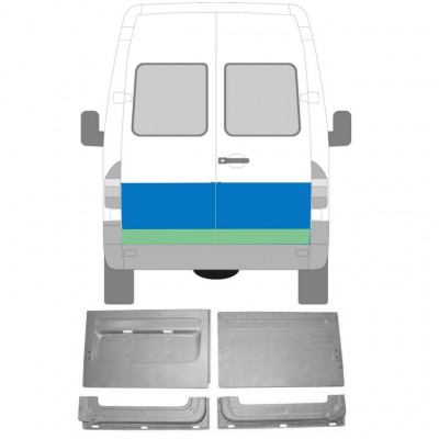 MERCEDES SPRINTER 1995-2006 REPARATIEPANEEL ACHTERDEUR SET / SET 4