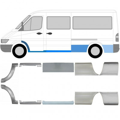 MERCEDES SPRINTER 1995-2006 LANGE WIELBASIS REPARATIE PANEEL / SET 10